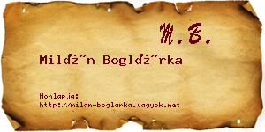 Milán Boglárka névjegykártya