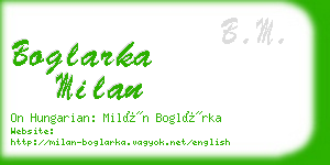 boglarka milan business card